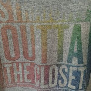Straight out of the Closet T-shirt, Faded, Very Soft, Large
